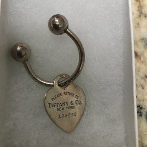 Tiffany and Co Please Return to Heart Key Ring